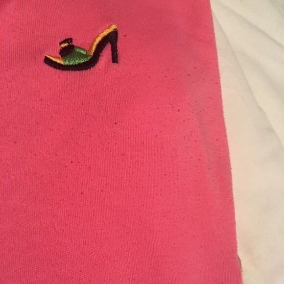 Designer Original shirt Women 1X pink embroidered shoes purses 3/4 sleeve Barbie - Picture 7 of 7